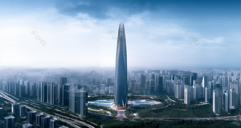 高空鸟瞰深圳人才公园现代建筑群,高清,摄影图,摄影图片,图片大全,摄影图免费下载